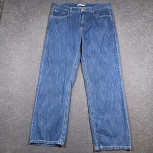 Levi's Low Pro Straight Jeans Women 36x30 Blue Denim 100% Cotton Casual Momcore